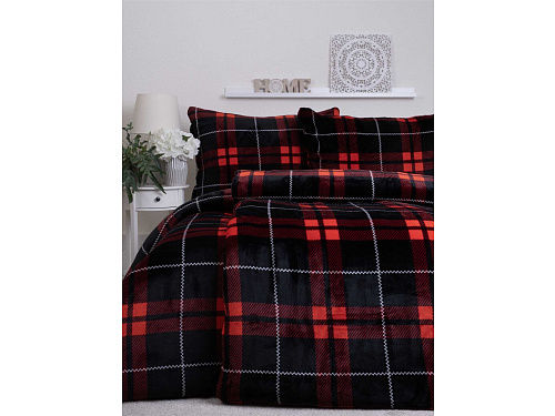 Povlečení mikroplyš Exclusive - Scot červené